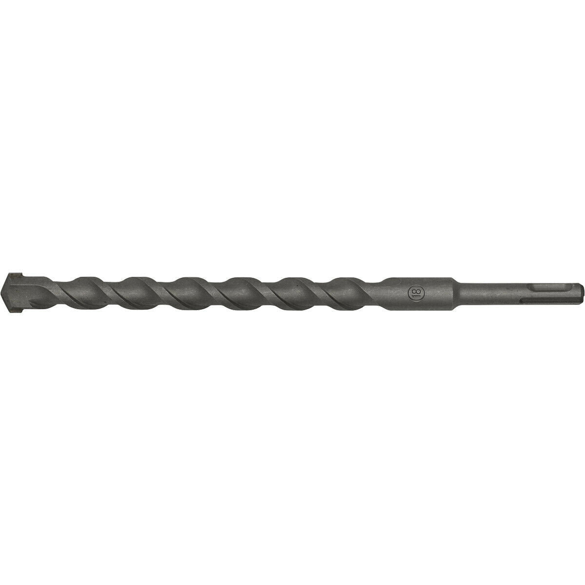 18 x 250mm SDS Plus Drill Bit - Fully Hardened & Ground - Smooth Drilling
